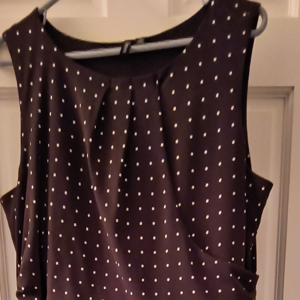 Relativity Brown & White Polka Dot Dress - Size XL